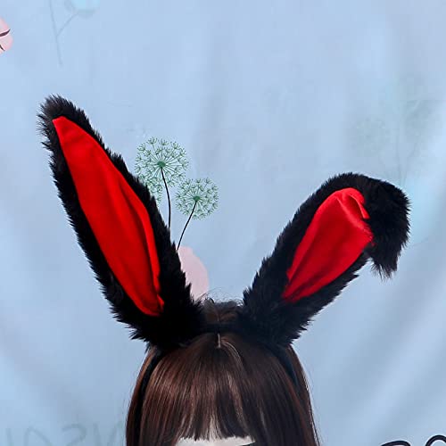 Faylay Cosplay Women Plush Furry Bunny Ears Headwear Accessory Rabbit Headband - color: Hbc-1-back