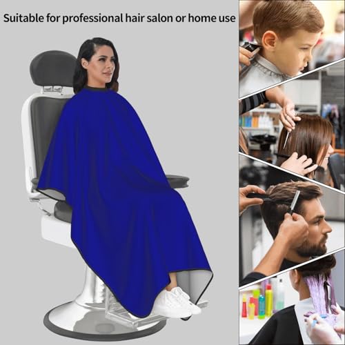 Custom Barber Cape Unisex Salon Hair Cutting Capes Add Your Image Logo Haircut Kit Personalized Stylist Tool - color: Dark Blue