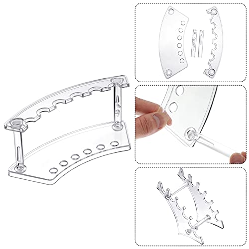 Teling 4 Pieces Pen Display Stand Acrylic pen Holder Clear Pen Stand Rack Organizer Nail Brush Holder Stand for Make Up Brush