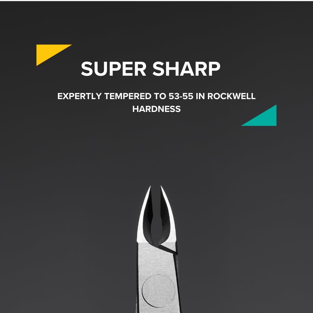Rui Smiths Carbon Steel Cuticle Nippers - Professional Carbon Steel French Handle - 6mm Jaw, Single Spring
