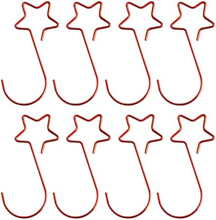 20Pcs Christmas Ornaments Hooks Stainless Steel Star Shaped Hangers Christmas Tree Star Shaped Hooks for Party Decorative Metal Five-Pointed Hook Tree Hanging Pendant Decorations