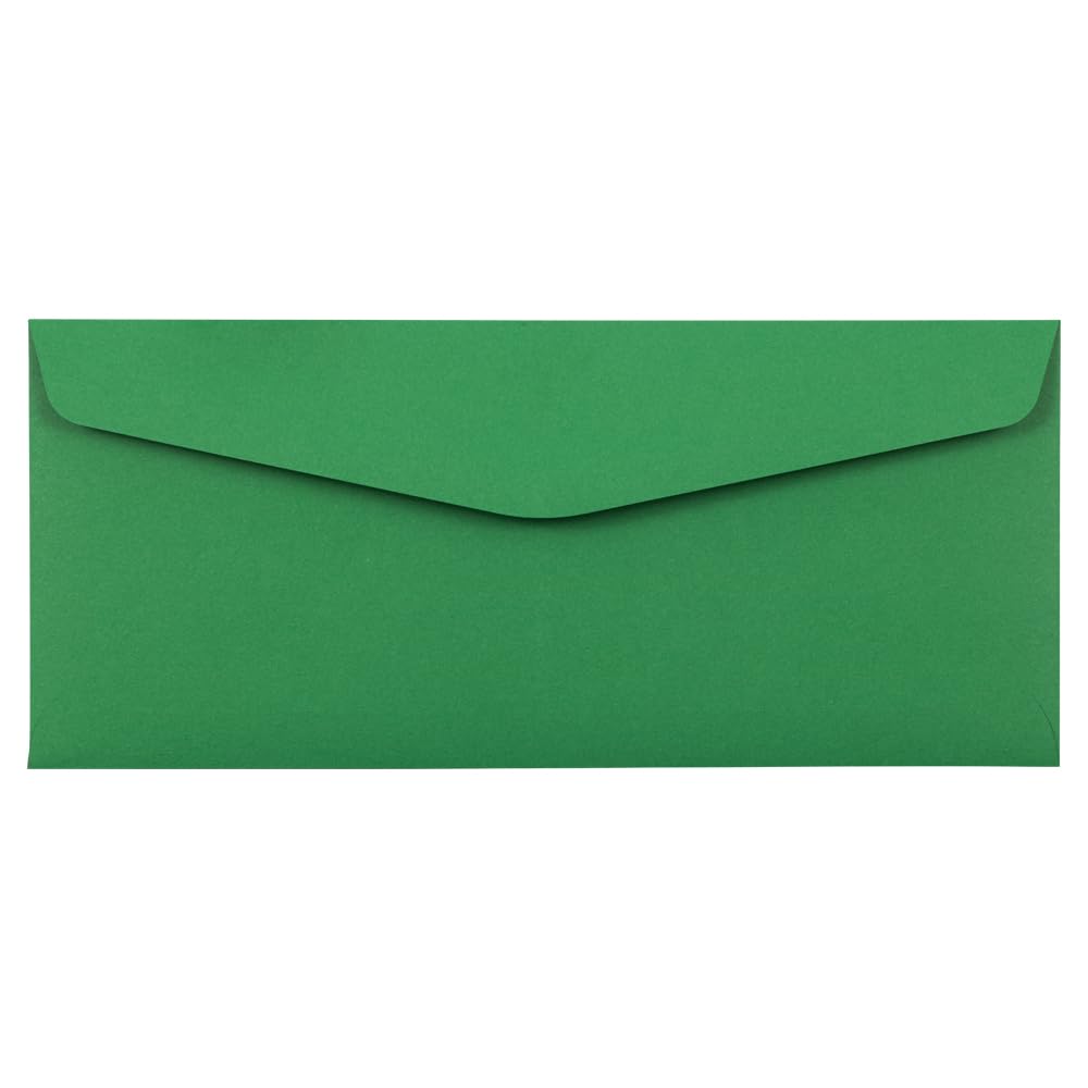 JAM PAPER #10 Business Colored Envelopes - 4 1/8 x 9 1/2 - Green Recycled - 50/Pack