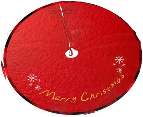 New Year Christmas Tree Skirts 30", Xmas Tree Cloth Mats Trees Skirts for Decor Gift, Home Decoration