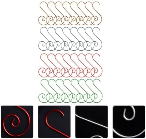 FENICAL 80pcs Christmas Ornament Hook Creative Metal Hanger