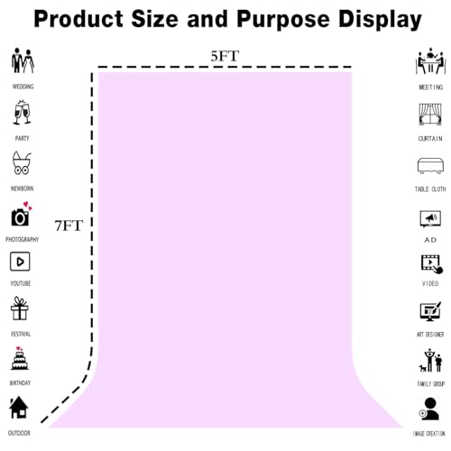 Light Purple Photo Backdrop for Photoshoot 6x9ft, Zoom Meeting Photography Backdrop Studio Shooting Props - color: Light purple, size: 6X9ft