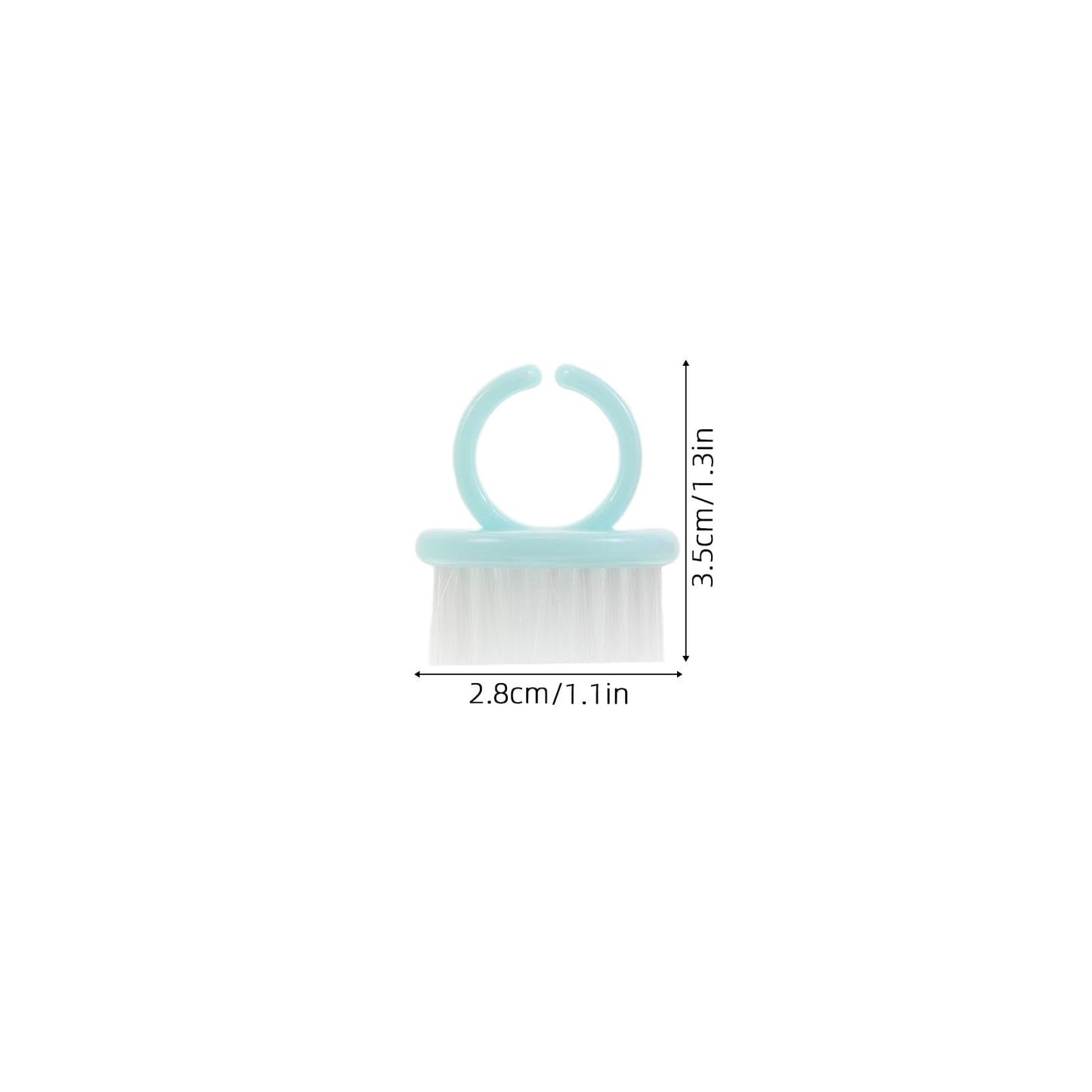 IWOWHERO 20pcs Nail Dust Cleaning Brush Ring, Soft Duster for Clean Up Fingernails and Toe - Small Scrubber Brush Nail Duster Tools for Manicure