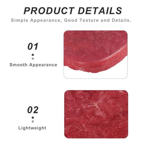 Fake Fresh Meat: Artificial Beef Steak Raw Beef Lifelike Meat for Table Cabinet Display Kitchen Decoration Restaurant Photography Props