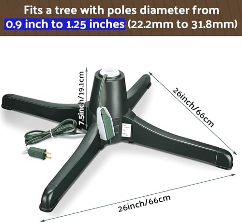 360 Degree Rotating Christmas Tree Stand, Electric Adjustable Artificial Tree Stand, Suitable for Malls, Homes