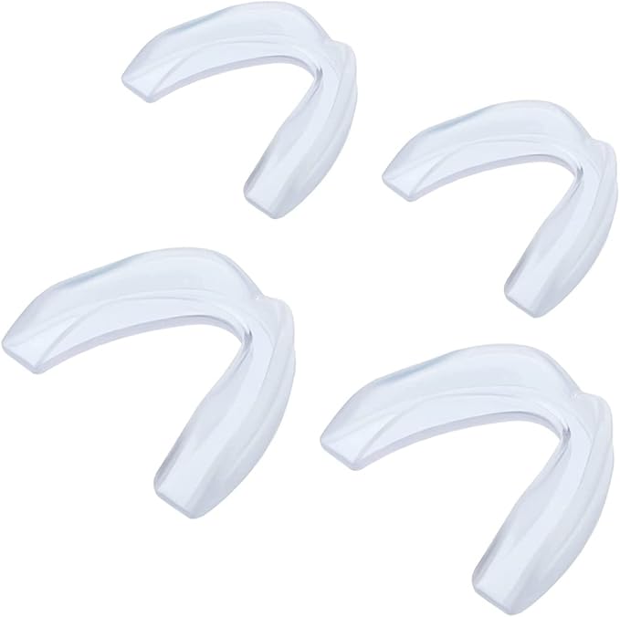 Mouth Guard for Grinding Teeth, Dental Guard, 2 Sizes 4 Pieces, Stops Bruxism Night Guard, Clenching Mouthguard