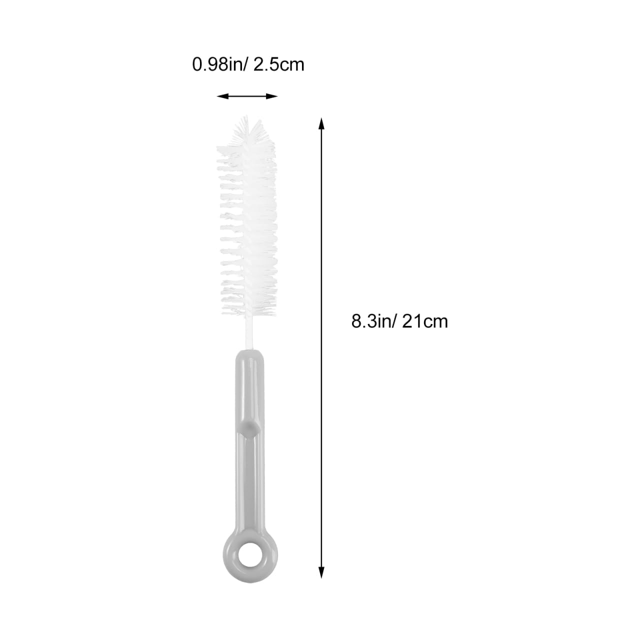 ERINGOGO 1Set Pet Feeder Water Fountain Cleaning Set Tools with Long Handle Brushes for Efficient Daily Care for Dog Cat Owners Gray
