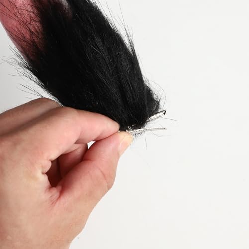 Easter Bunny Ears Hair Clips Rabbit Ear Headwear for Halloween Carnival Party Black White One Size - color: Black White