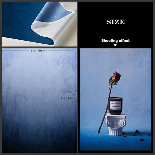6PCS Non-Wrinkle Product Photography Backdrops: Tabletop Photo Backdrop Gradient Cloth, 31x21in Flat Lay Seamless Props for Food Jewelry Cosmetics - color: gradient