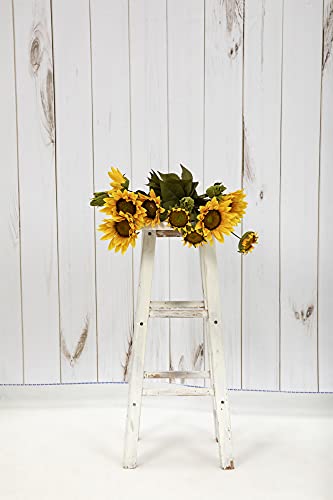 Kate 8x8ft White Wood Photography Backdrop Wooden Pattern Texture Background Studio Photo Props - color: Wood 4, size: 8x8ft
