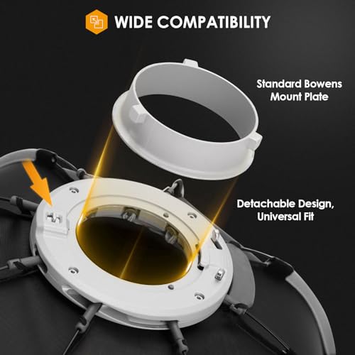 TARION Quick Release Octagonal Softbox - Bowens Mount Softbox with Diffusers/Honeycomb Grid/Carrying Bag for Live Streaming, Photography, Videography (Octagonal 25.6"/65cm) - style: Octagonal 25.6"/65cm