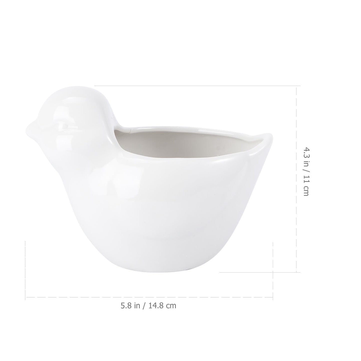 GANAZONO Delicate Ceramic Flowerpot with Creative Bird Design Succulent Planter for Indoor Garden Unique Animal Modeling Pot for Desktop Table Windowsill Decoration Gift for Plant Lovers