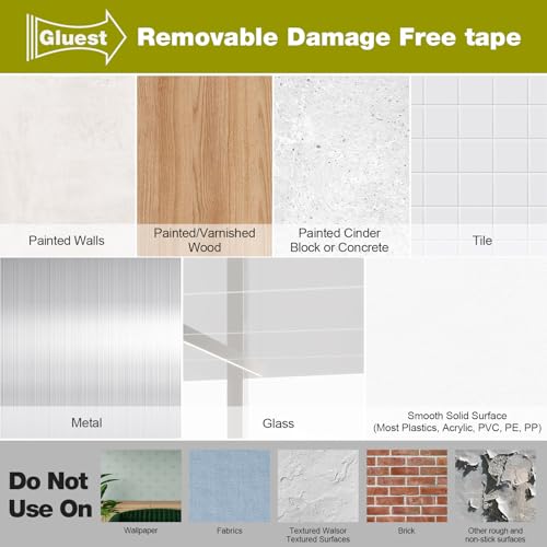 Removable Double Sided Tape for Walls,1IN x 20FT Heavy Duty Mounting Tape, No Damage Wall Tape Damage Free Adhesive Strips Picture Hanging Strips Poster Strips Decor Home Office School Dorm - size: 1in x 20ft