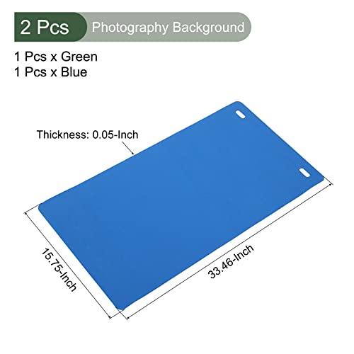 YOKIVE 2Pcs EVA Backdrop, Non-Reflective Photo Background | for Light Box Small Products Photography Studio (Blue/Green, 33x16) - color: Blue/Green, size: 33x19"