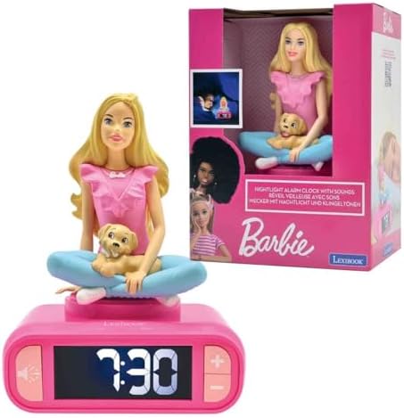 LEXiBOOK, Barbie Nightlight Alarm Clock, RL800BB