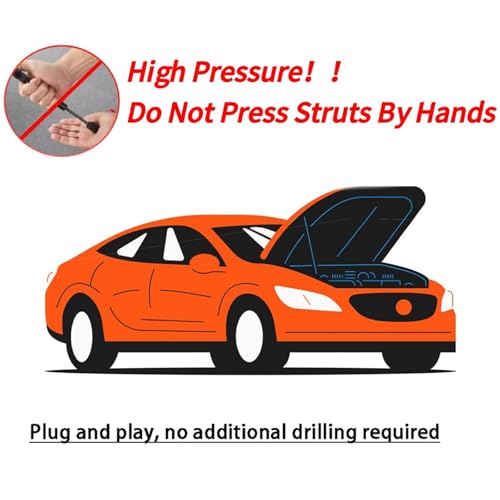 2 Pcs Car Bonnet Gas Struts for Jeep Cherokee KJ 2001-2007, Front Bonnet Hood Lift Bonnet Gas Spring Shock Dampers Struts Support Prop Rods Replacement Accessories