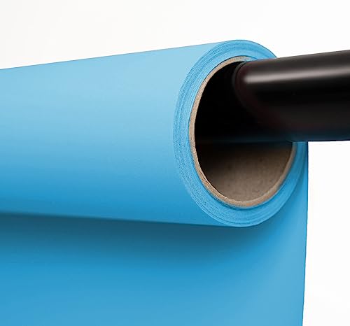 Kate Seamless Paper Backdrop for Photography Solid Blue Backdrop Paper (53''x16.4' Lite Blue) - color: Lite Blue, size: 53''x16.4'
