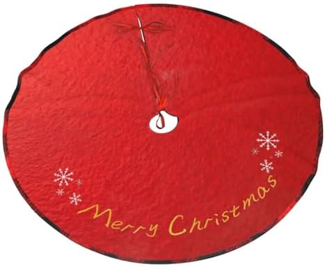 New Year Christmas Tree Skirts 36", Xmas Tree Cloth Mats Trees Skirts for Decor Gift, Home Decoration
