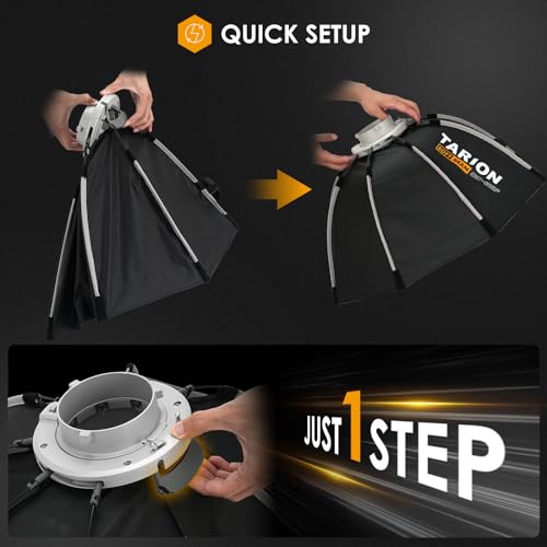 TARION Quick Release Octagonal Softbox - Bowens Mount Softbox with Diffusers/Honeycomb Grid/Carrying Bag for Live Streaming, Photography, Videography (Octagonal 25.6"/65cm) - style: Octagonal 25.6"/65cm