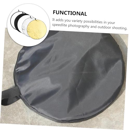 5-in-1 Foldable 60cm Photography Reflective Board for Photo and Jewelry Lighting with Carrying Case, Portable Light Diffuser Reflector for Studio and Outdoor Use