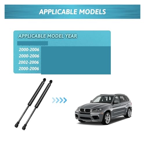 2Pcs/Set Car Styling Front Hood Lift Support Struts Shock Gas Springs Prop Rod Car Accessories Compatible with BMW X5 E53 2000-2006