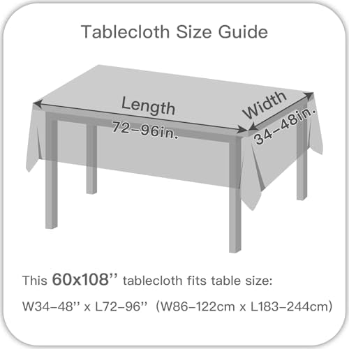 maxmill Linen Texture Tablecloth Water Resistant Antiwrinkle Spillproof Wipeable Washable Soft Fabric Table Cloth for Dining Room, Buffet Banquet Party Holiday, Rectangular 60 x 108 Inch, Sage Green - color: Sage Green, size: 108" x 60" (Rectangular)