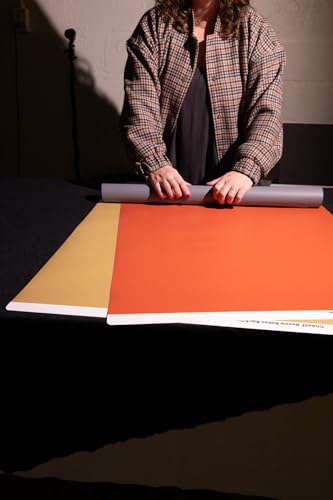 Bessie Bakes Pumpkin Patch Solid Color Roll-Up 2 Feet x 3 Feet Photography Backdrops 2 Pack - color: Chestnut, Honey