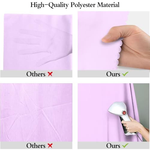 Light Purple Photo Backdrop for Photoshoot 6x9ft, Zoom Meeting Photography Backdrop Studio Shooting Props - color: Light purple, size: 6X9ft