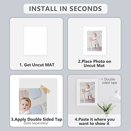 10 Pack Backing Boards Only - 11X14 Uncut White Mats Matboards, Acid Free & White Core Backerboards, Ideal for Photos, Pictures, Prints, Frames, Arts - size: 11x14 10pack backing boards