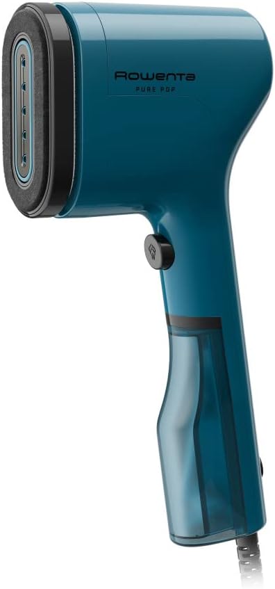 Rowenta, Steamer for Clothes, PurePop Handheld Steamer, 1.5 Lbs, 15 Second Heatup, 2.3 Oz Capacity, 1150 Watts, Ironing, Blue Clothes Steamer, Vacation Essentials, Travel Must Have, DR2020