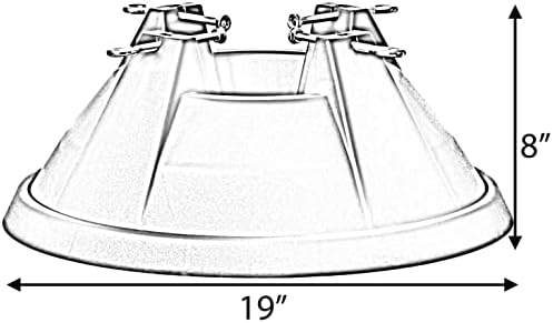 Gardenised Plastic Christmas Tree Stand with Screw Fastener, Red