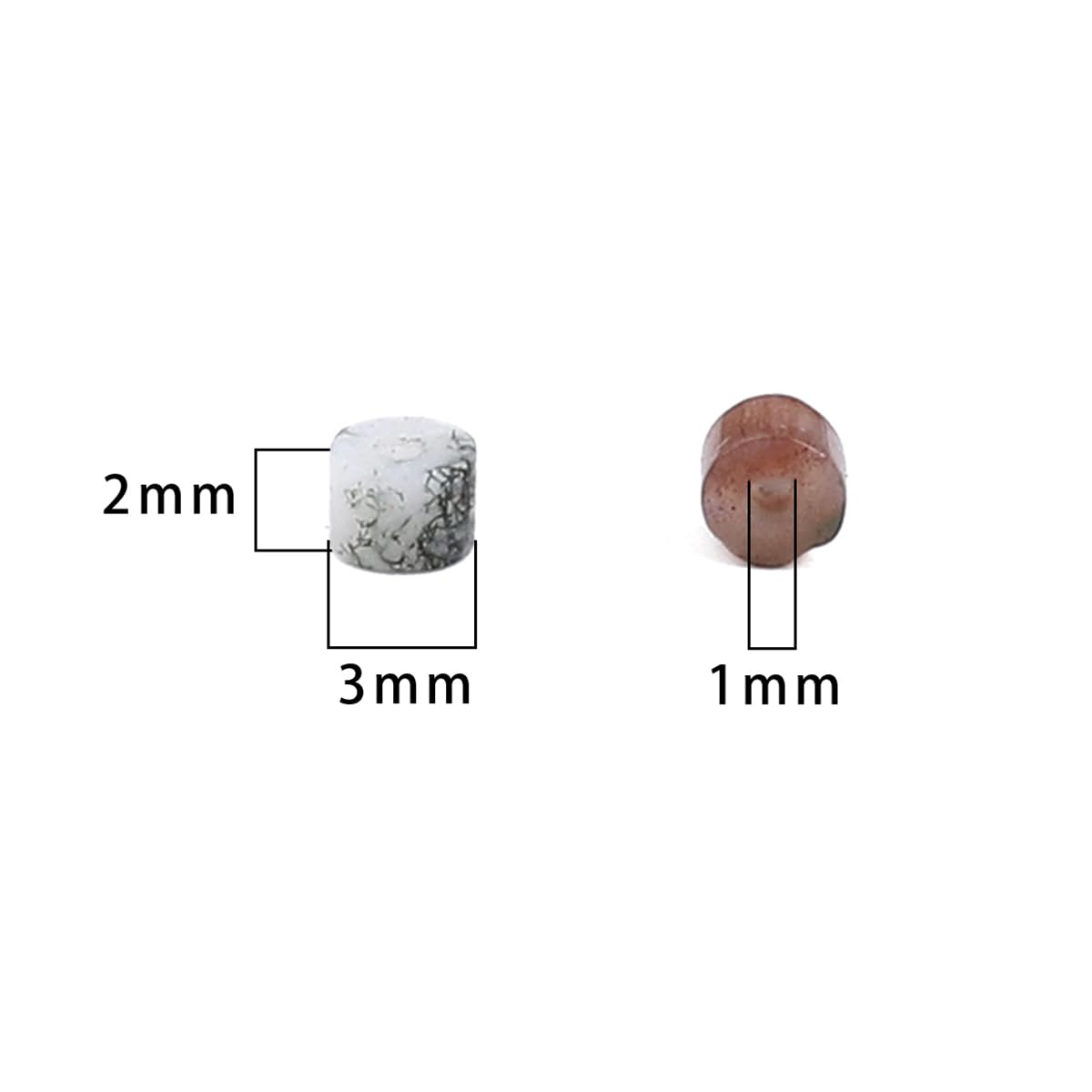 BEADIA Natural Indian Agate Spacer Beads Caps Flat Round Loose Beads for Beading Jewelry Making 3mmx2mm 38cm