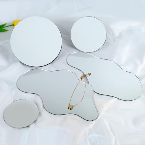 5pcs Acrylic Mirror Product Photography Props Mirror Props Reflective Display Board Table Top Display Mirror Photography Props
