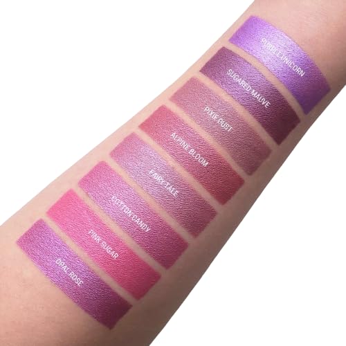 Aromi Metallic Matte Liquid Lipstick | Dusty Pink, Light Rosy Mauve Lip Color with Shimmery Finish, Long-lasting, Waterproof, Vegan, Cruelty-free (Fairy Tale)
