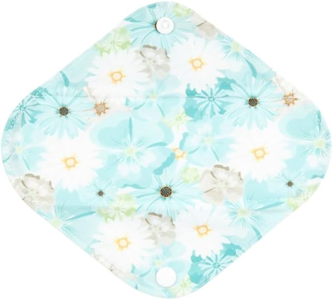 5 Small Panty Liners 1 Wet Bag Cloth Menstrual Pads Reusable Washable (Peacock, S Panty Liners)