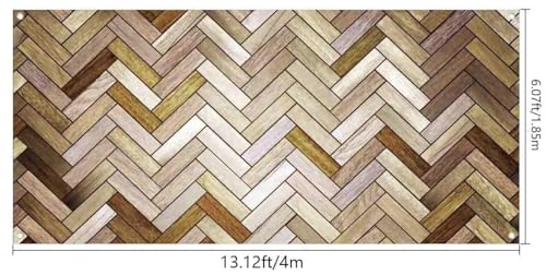 6X8ft Brown Rustic Wood Texture Wall Garage Door Decoration Background Wooden Board Photography Backdrop Wedding Birthday Baby Shower Party Decoration Party Decor Banner Cover - size: 6X8