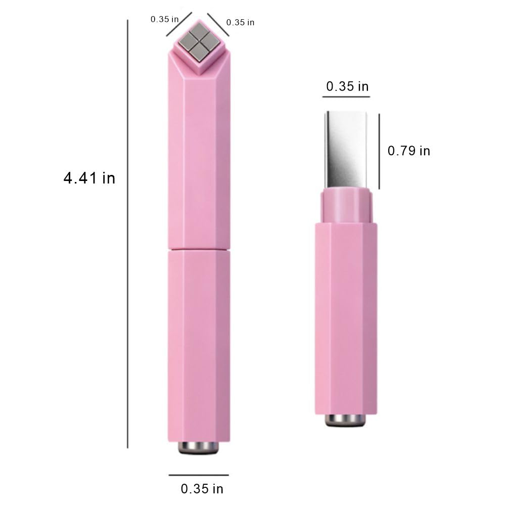 Vantico 3 pcs 4-in-1 Cat Eye Nail Magnet Set, Professional Magnetic Nail Art Tool in Pink, Mint, Red, Multi-Functional Design for Gel Polish