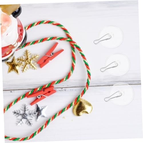 PRETYZOOM Self Adhesive Ceiling Hooks for Hanging Flyers and Lightweight Accessories with Sticky Discs 40pcs and Removable Stainless Steel Hooks During Holidays and Home Decor