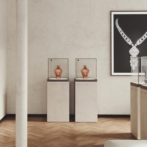 Solid Wood Jewelry Bust Necklace Display Showcase Jewelry Necklace Stand Display Holder(H9.76) - color: H2