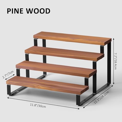 Wooden Cologne Organizer For Men, 4 Tiers Cologne Stand Shelf, Perfume Organizer Holder, Fragrance Display Storage Rack, Gift For Men