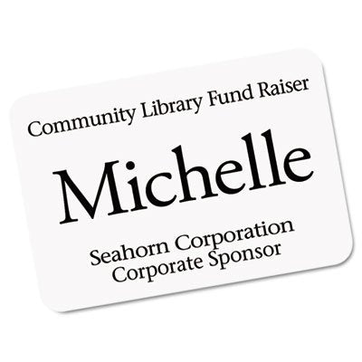 Avery EcoFriendly Recycled Name Tags, 2-1/3" x 3-3/8", White, Removable Adhesive, 160 Printable Name Badges (42395)