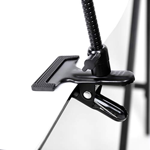 Photo Studio Light Stand Background Holder U+C-Type Heavy Duty Clamp Clip with Flexible Long Arms Gooseneck,Reflector Camera Mounting Devices Accessories