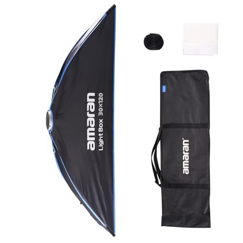 Aputure Amaran Light Box 30x120 Square Bowens Mount Softbox,Included Difusion,Light Control Grid and Carrying Bag for 200X/300C/150C/100D - size: Light Box 30x120