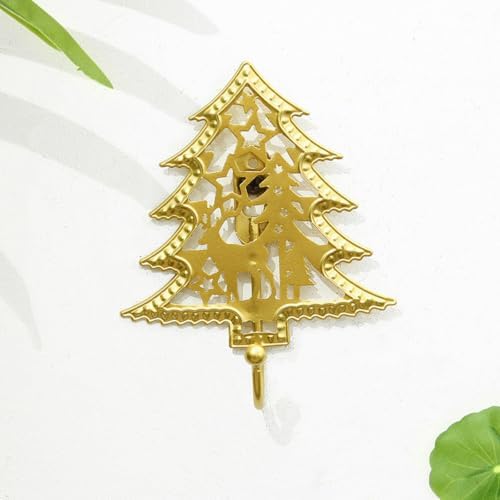 Antique Metal Christmas Tree Ornament Hooks Set of 6, C