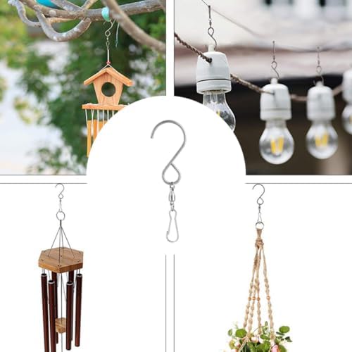 10 Pcs Stainless Steel Swivel Hook Clips for Wind Chimes