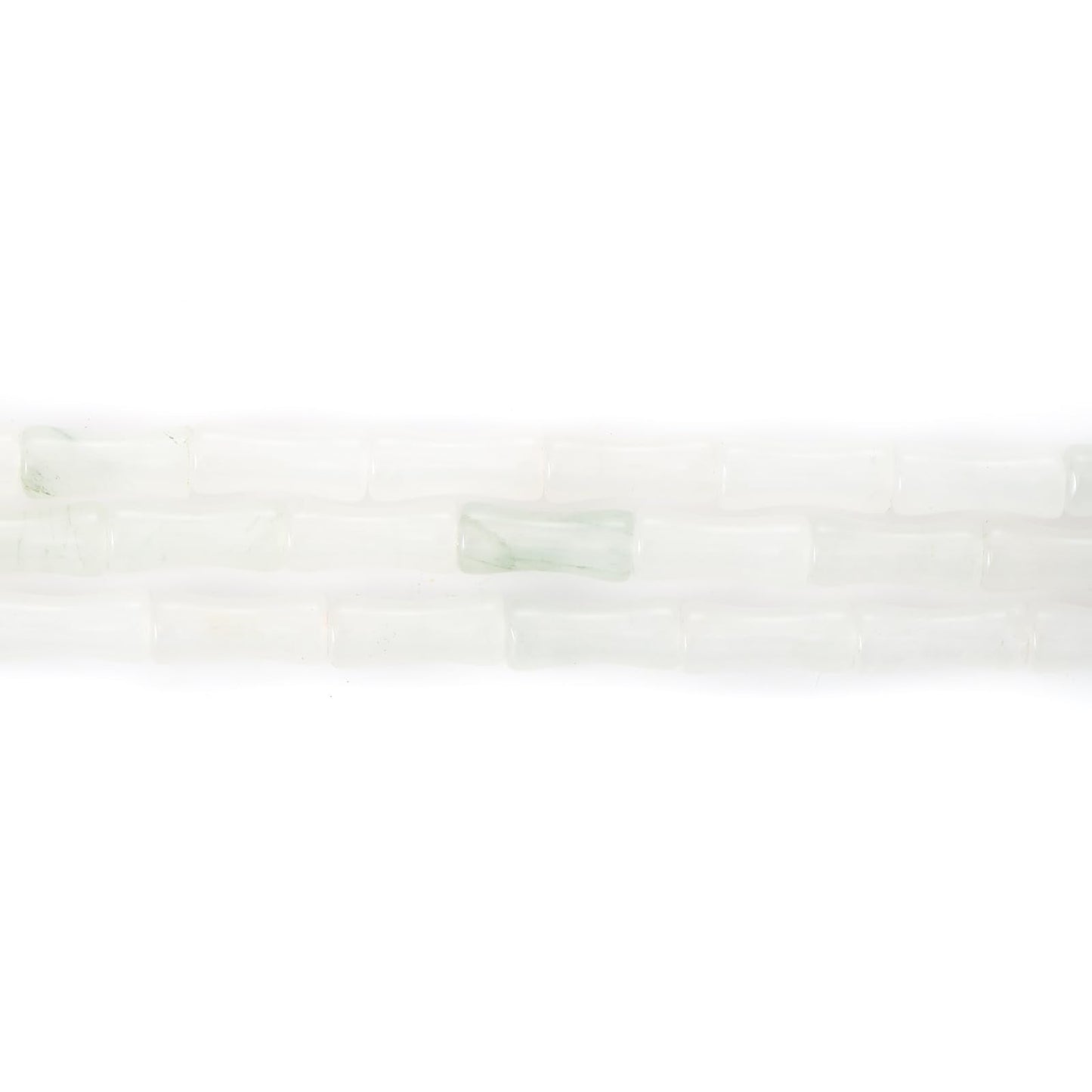 5x12mm Natural White Jasper Stone Bamboo Shape Gem Healing Energy Loose Spacer Beads for DIY Necklace Bracelet Earring