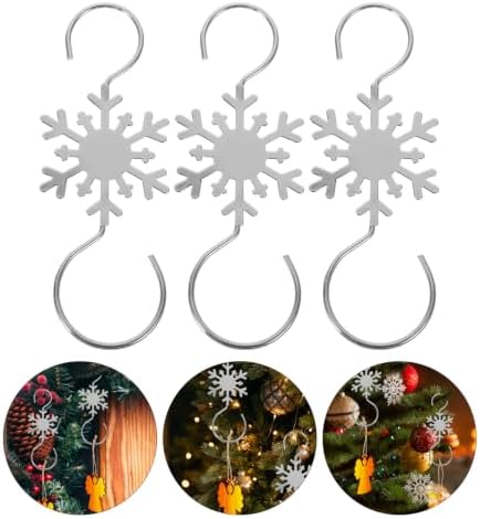 Beaupretty 10pcs Silver Christmas Ornament Hooks Metal Hangers for Garlands and Bags, Sturdy Iron Hooks Resistant to Breakage, for Clubs and Restaurants Holiday Decoration